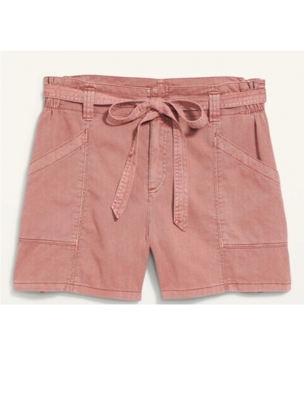 Old Navy Women’s High-Waisted Twill Workwear Shorts Dusty Red
